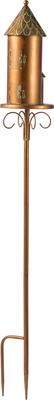 Show full view: Glitzhome 53-in Farmhouse Faux Copper 2-Tiered Distressed Metal Decorative Garden Bird House with Stake slide 7 of 9