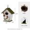 Show in main carousel: Glitzhome Distressed Solid Wood Decorative Outdoor Garden Bird House with 3D Flower slide 2 of 9