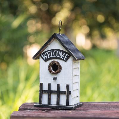 Show full view: Glitzhome Solid Wood Fence Outdoor Garden Bird House slide 4 of 9