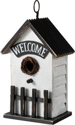 Glitzhome Solid Wood Fence Outdoor Garden Bird House