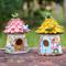 Show in main carousel: Glitzhome Resin Outdoor Garden Bird House, Pink slide 9 of 9