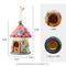 Show in main carousel: Glitzhome Resin Outdoor Garden Bird House, Pink slide 2 of 9