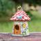 Show in main carousel: Glitzhome Resin Outdoor Garden Bird House, Pink slide 4 of 9