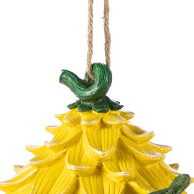 Show full view: Glitzhome Resin Outdoor Garden Bird House, Yellow slide 6 of 9