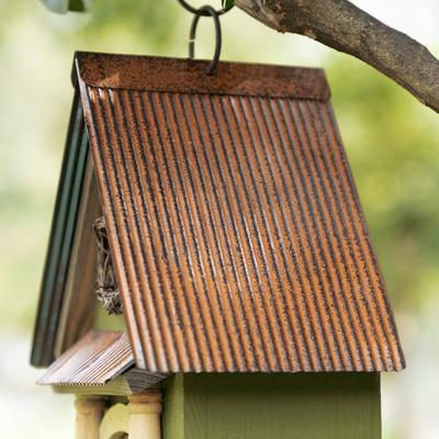 Show full view: Glitzhome Distressed Solid Wood Decorative Outdoor Garden Bird House slide 5 of 9