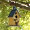 Show in main carousel: Glitzhome Distressed Solid Wood Cottage Garden Bird House with Bees & Flowers slide 4 of 9