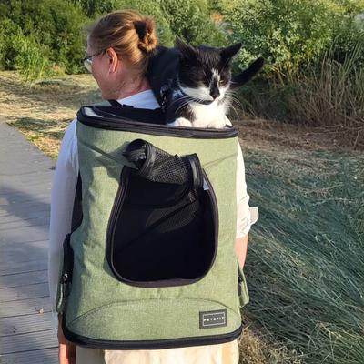 Show full view: Petsfit Easy-Fit Airline Approved Backpack Dog & Cat Carrier, 13.5 x 12.5 x 17.5-in, Light Green slide 9 of 11