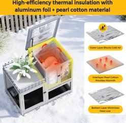 Coziwow Heated 2-Tier Rabbit Hutch with Wheels slide 2 of 9