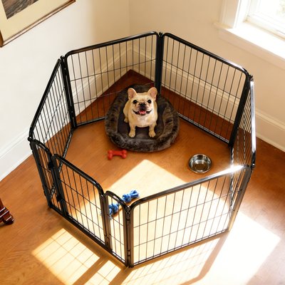 FXW FXW Homeplus Indoor Dog Playpen, Black, 24-in, 6-panel