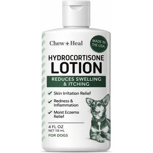 Chew + Heal Hydrocortisone Lotion for Dogs, 4-fl oz bottle