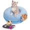 Show in main carousel: HOMAGICO Indoor Peekaboo Donut Tunnel Bed Cat Plush Toy, Blue, Medium: 20-in slide 1 of 6