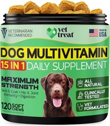 Vet Treat Chicken Flavored Chews Multivitamin for Dogs, 9-oz bag