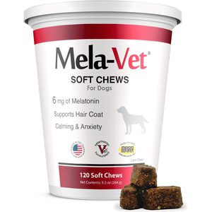 Mela-Vet Soft Chew Skin & Coat Supplement for Dogs & Cats, 120 count