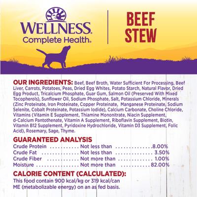 Show full view: Wellness Complete Health Stews Variety Pack Grain-Free Wet Dog Food, 12.5-oz can, case of 4 slide 6 of 11