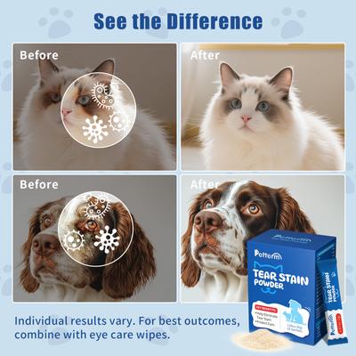 Show full view: Petterm Tear Stain Remover Chicken Flavored Powder Vision Supplement for Dogs & Cats, 15 count slide 7 of 9