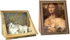 Happy & Polly Retro Art 15.4-in Bloomy Flower & 19.4-in Mona Lisa Cat Scratcher Set, 2 count