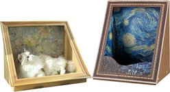 Happy & Polly Retro Art 15.4-in Bloomy Flower & 19.4-in Starry Night Cat Scratcher Set, 2 count
