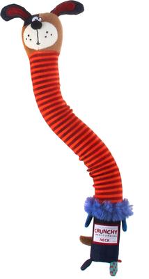 Show full view: EYS GiGwi Plush Friendz Crunchy Neck Brown Dog Tough Dog Plush Toy slide 3 of 8