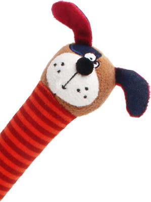 Show full view: EYS GiGwi Plush Friendz Crunchy Neck Brown Dog Tough Dog Plush Toy slide 4 of 8