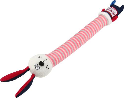 Show full view: EYS GiGwi Plush Friendz Crunchy Neck Pink Bunny Squeaky Dog Plush Toy slide 6 of 7