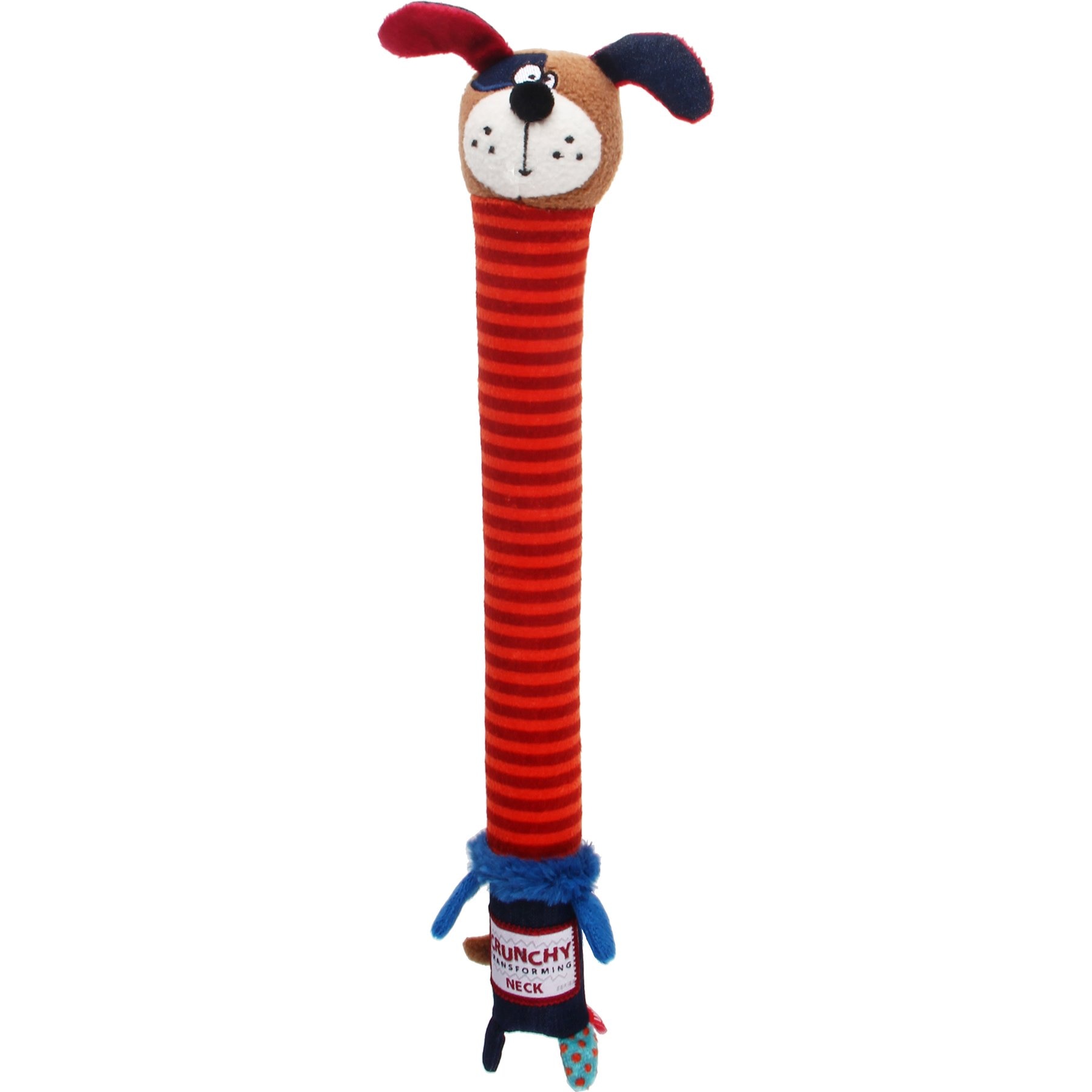 EYS GiGwi Plush Friendz Crunchy Neck Brown Dog Tough Dog Plush Toy