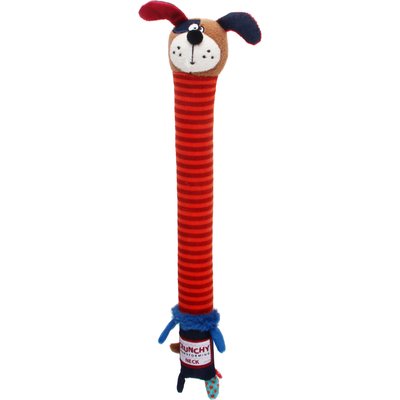 EYS EYS GiGwi Plush Friendz Crunchy Neck Brown Dog Tough Dog Plush Toy