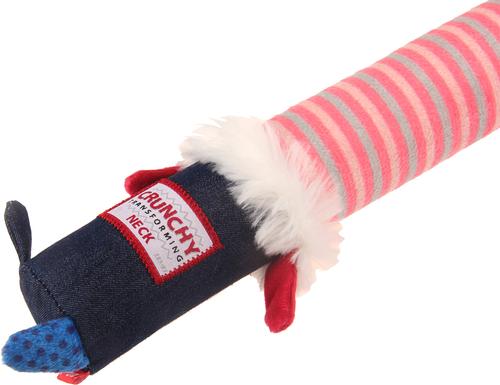 Show full view: EYS GiGwi Plush Friendz Crunchy Neck Pink Bunny Squeaky Dog Plush Toy slide 3 of 7