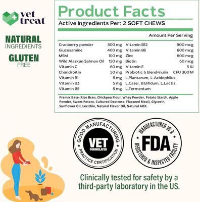 Show full view: Vet Treat Chicken Flavored Chews Multivitamin for Dogs, 9-oz bag slide 6 of 7