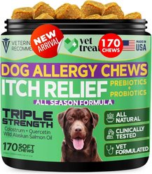 Vet Treat Chicken Flavored Chews Allergy Supplement for Dogs, 12-oz bag, 170 count