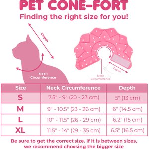 SunGrow Post-Surgery Soft Cone Dog & Cat Recovery Collar, Pink, Small