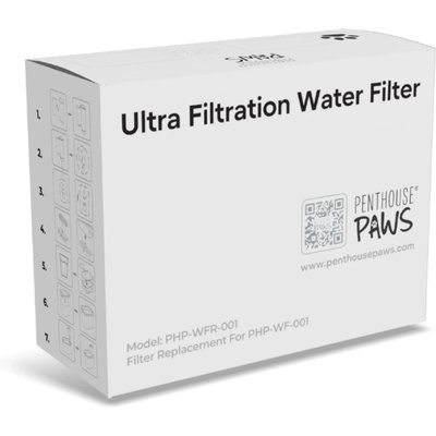 Penthouse Paws Penthouse Paws Smart Wireless Dog & Cat Water Fountain Filter Replacement, White, 118-oz