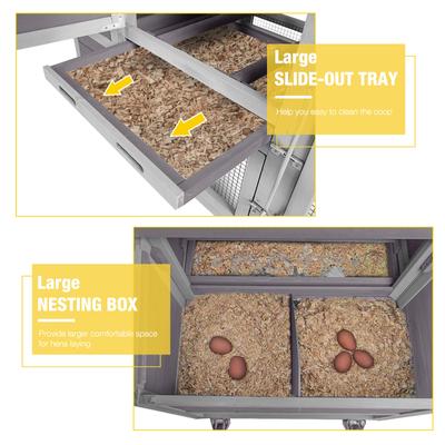 Show full view: Aivituvin AIR31 Large Chicken House with Wheels, 2 to 3 Chicken Capacity slide 5 of 8