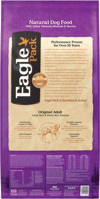 Show full view: Eagle Pack Original Adult Lamb Meal & Brown Rice Formula Dry Dog Food, 30-lb bag slide 3 of 12