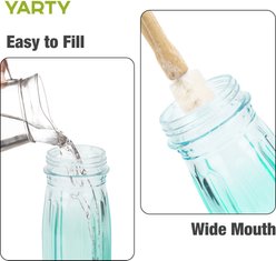 Yarty 16-oz Glass Hummingbird Feeder with Ant Moat, Green slide 2 of 9