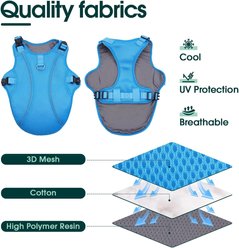 Kuoser Dog Cooling Vest, Blue, XX-Large slide 2 of 7