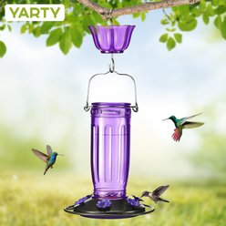 Yarty 16-oz Glass Hummingbird Feeder with Ant Moat, Purple slide 2 of 9