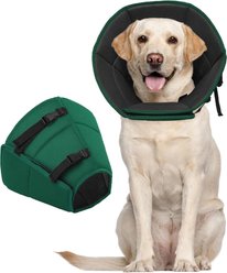 Kuoser Cone Recovery Elizabethan Collar/E-Collar for Dogs, Green, X-Large