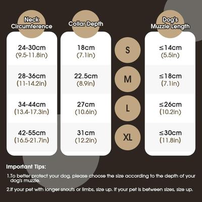 Show full view: Kuoser Cone Recovery Elizabethan Collar/E-Collar for Dogs, Brown, Large slide 3 of 9
