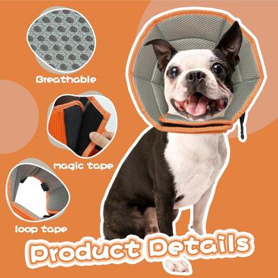 Show full view: Kuoser Cone Recovery Elizabethan Collar/E-Collar for Dogs, Orange, Small slide 5 of 9