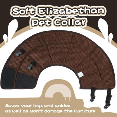Show full view: Kuoser Cone Recovery Elizabethan Collar/E-Collar for Dogs, Brown, Large slide 8 of 9