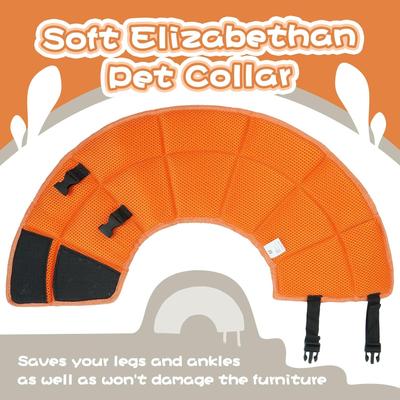 Show full view: Kuoser Cone Recovery Elizabethan Collar/E-Collar for Dogs, Orange, Small slide 8 of 9