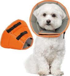 Kuoser Cone Recovery Elizabethan Collar/E-Collar for Dogs, Orange, Medium