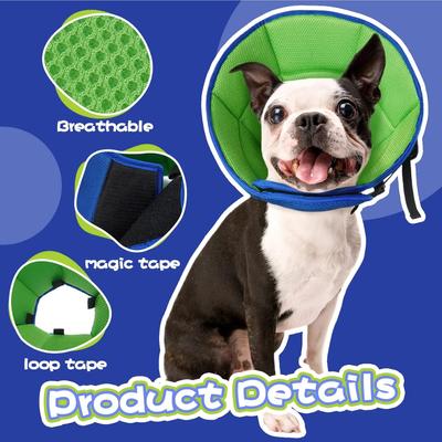 Show full view: Kuoser Cone Recovery Elizabethan Collar/E-Collar for Dogs, Blue, Medium slide 5 of 9