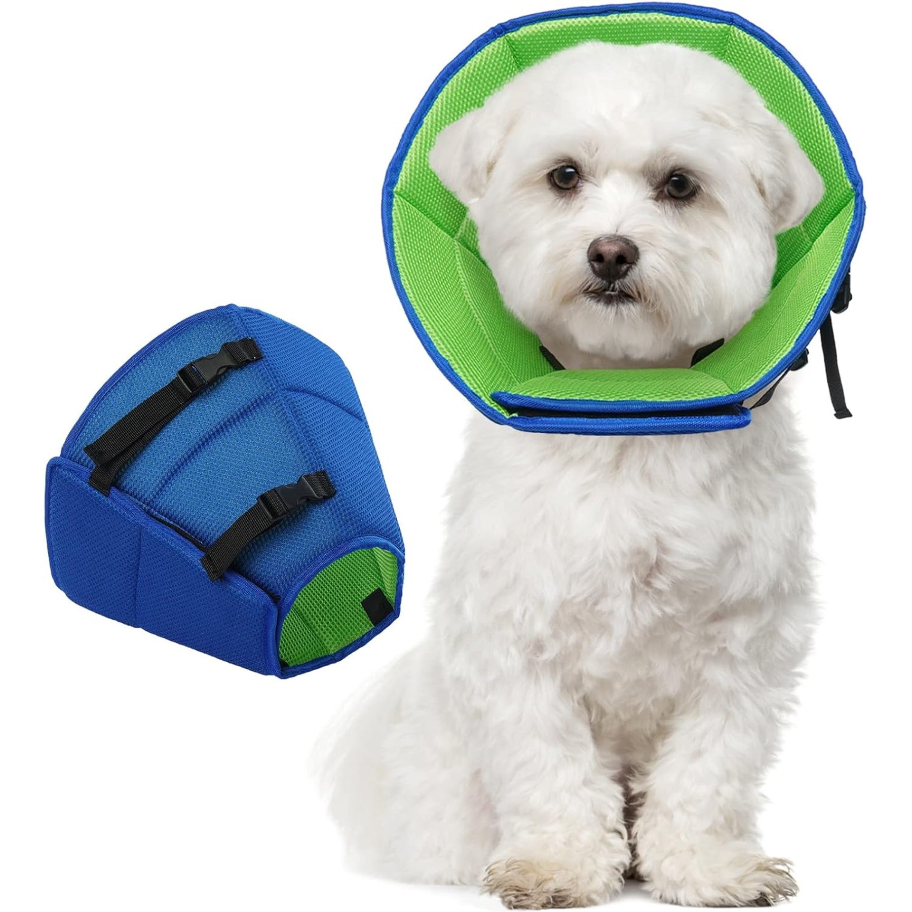 Kuoser Cone Recovery Elizabethan Collar/E-Collar for Dogs, Blue, Small