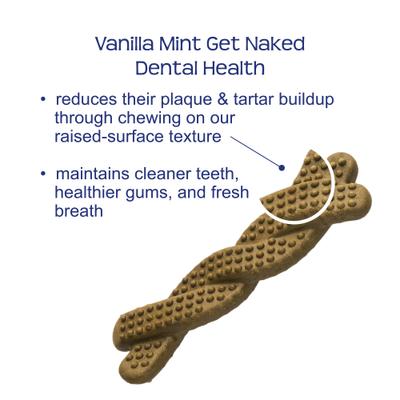 Show full view: Get Naked Dental Health Grain-Free Vanilla Mint Flavored Medium Dental Dog Treats, 6.6-oz bag, count varies slide 6 of 9