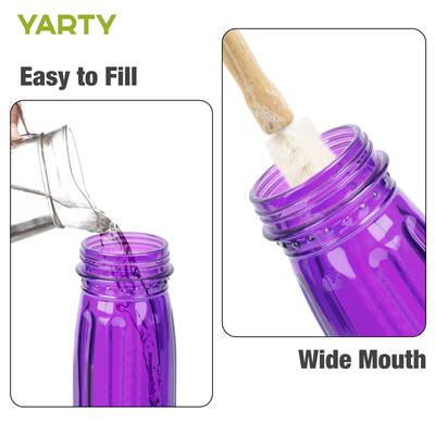 Show full view: Yarty 16-oz Glass Hummingbird Feeder with Ant Moat, Purple slide 3 of 10