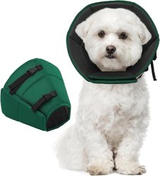 Kuoser Cone Recovery Elizabethan Collar/E-Collar for Dogs, Green, Medium