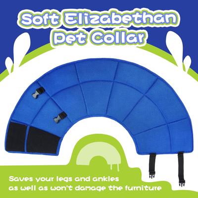 Show full view: Kuoser Cone Recovery Elizabethan Collar/E-Collar for Dogs, Blue, Medium slide 8 of 9