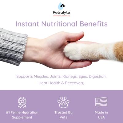 Show full view: Petralyte Salmon Flavored Electrolyte & Joint Supplement for Cats, 16 count slide 4 of 7