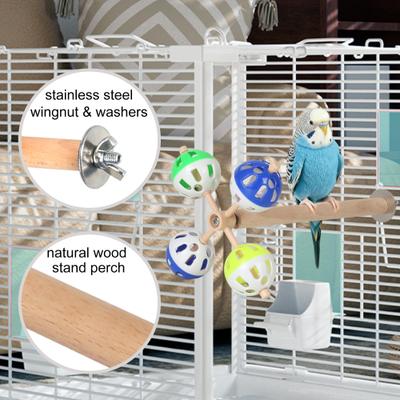 Show full view: Halinfer Spinning Mount Bird Stand Perch Toy with Rotating Balls, 9 x 5 x 5-in slide 3 of 8